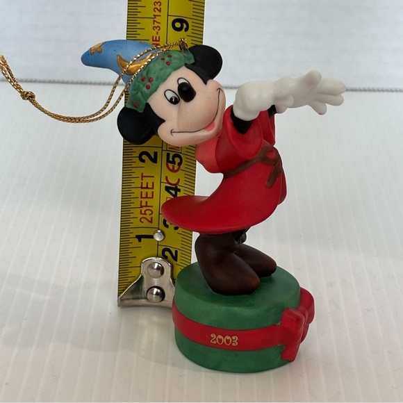 Disney Fantasia Sorcerer Mickey Mouse Porcelain Christmas Ornament 2003 - Picture 8 of 9